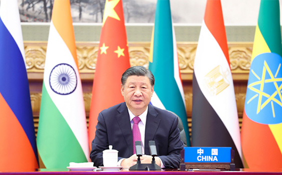 习近平出席金砖国家领导人巴以问题特别视频峰会